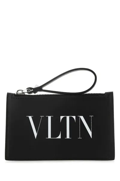 Valentino Garavani Black Leather Card Holder