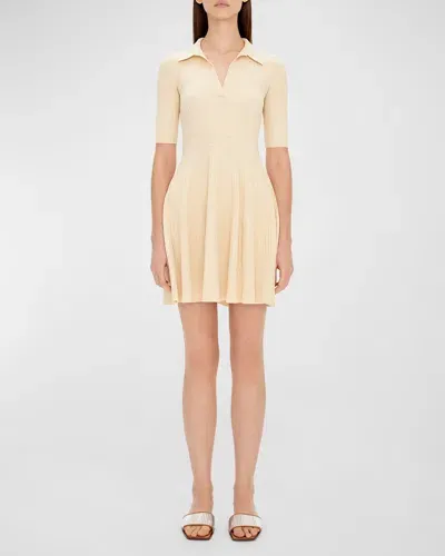 Simkhai Patricia Polo Dress In Almond