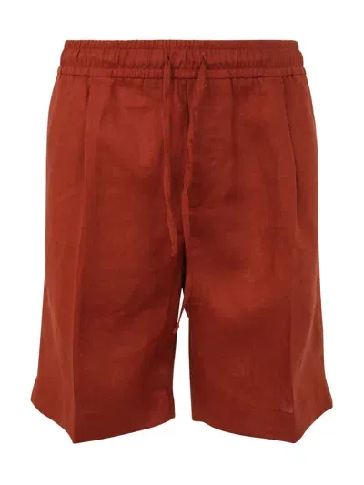 Michael Coal Men's Linen Shorts In Red