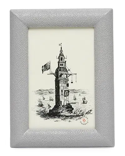 Pigeon & Poodle Oxford Faux-shagreen Frame, 4x6 In Ash Gray