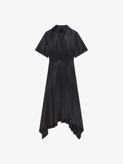 Givenchy Voyou Dress In Crepe And Satin In Black