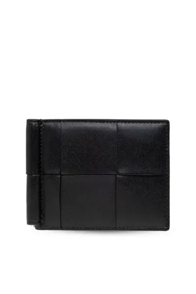 Bottega Veneta Cassette Bill Clip Wallet In Black