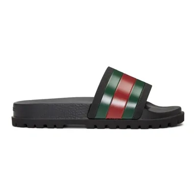 Gucci Black Trek Slides