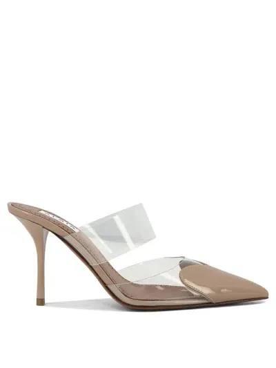 Alaïa Clear Cap-toe Mule Pumps In Neutral