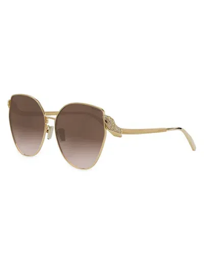 Bvlgari Serpenti Butterfly Sunglasses In Grey/brown