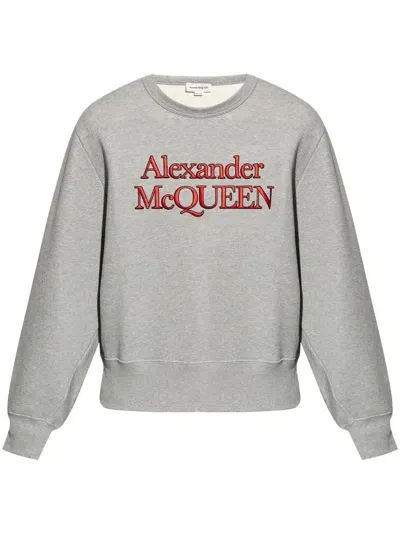 Alexander Mcqueen Felpa In Cotone Alexandermcqueen In White