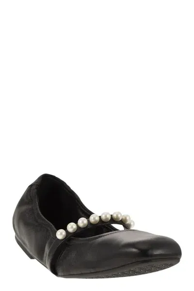 Stuart Weitzman Goldie Ballet Flat Black