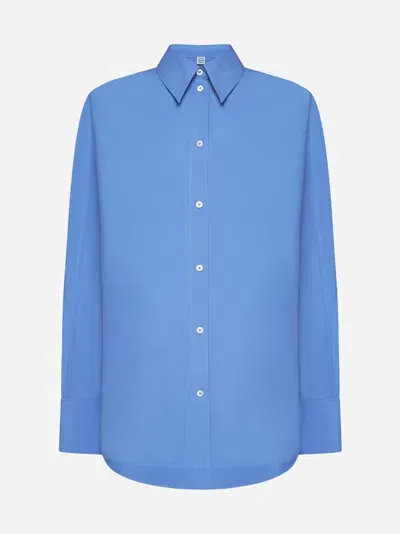 Totême Cotton Shirt In Cornflower