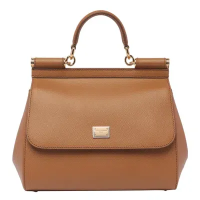 Dolce & Gabbana Large Sicily Bag In Brown