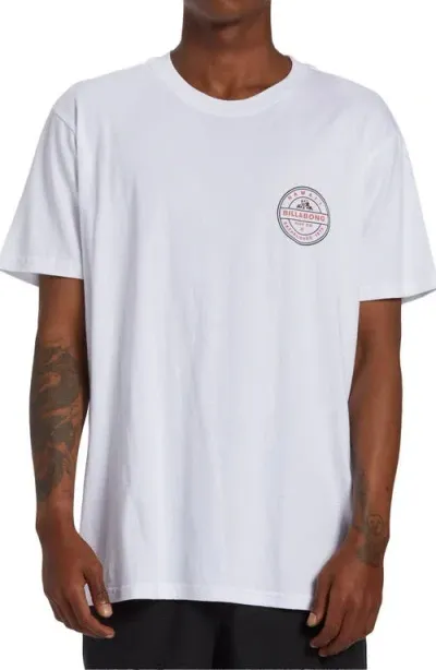 Billabong Rotor Cotton Graphic T-shirt In White