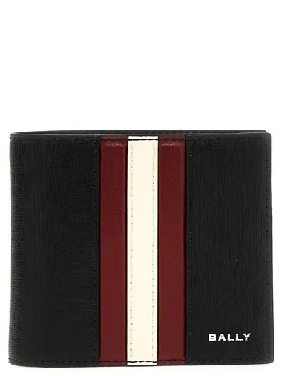 Bally Band Logo Detailed Wallet In Black