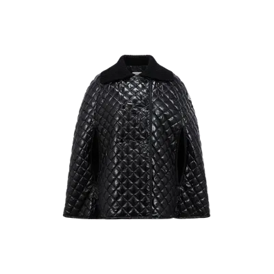 Moncler Collection Cape En Duvet In Black