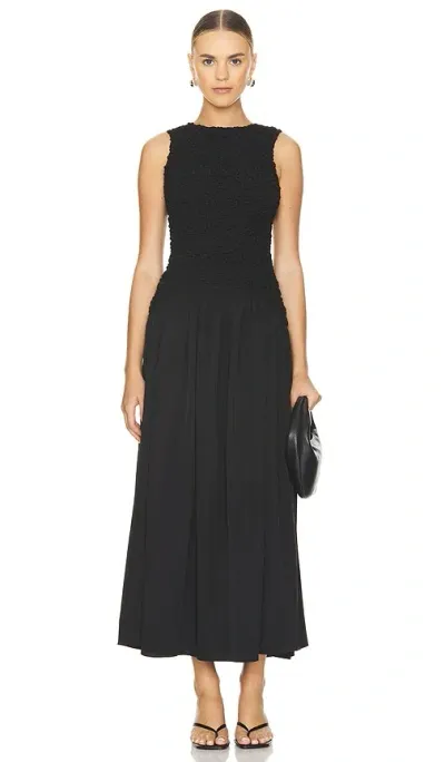 The Wolf Gang Midi-kleid Marisol In Black