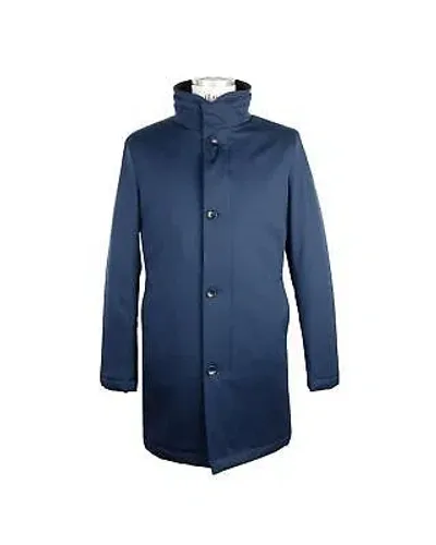 Pre-owned Made In Italy Wolljacke Mit Knopfverschluss - Jackets - Blue -size 56 In Blau