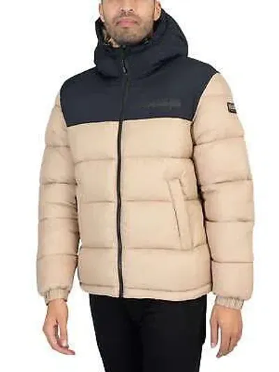 Pre-owned Napapijri Herren Hornelen Pufferjacke, Beige