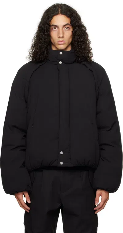 _j.l - A.l_ Black Riposte Down Jacket In Shungite Black