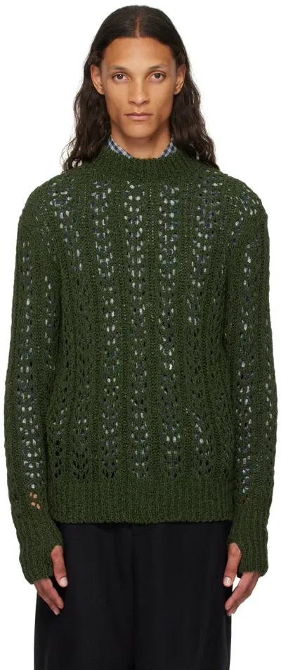 _j.l - A.l_ Green Redos Sweater In Dark Green