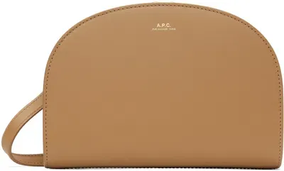 Apc Tan Demi-lune Clutch In Cas Dulce