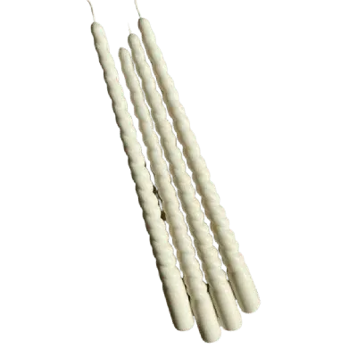 Aaram Luxe Spiral Taper Candles In Natural