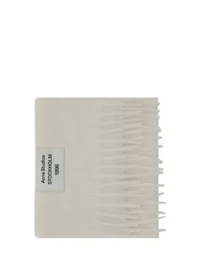 Acne Studios Fringe Scarf In White