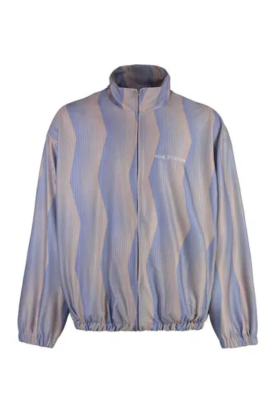 Acne Studios Full-zip Nylon Sweatshirt In Multi