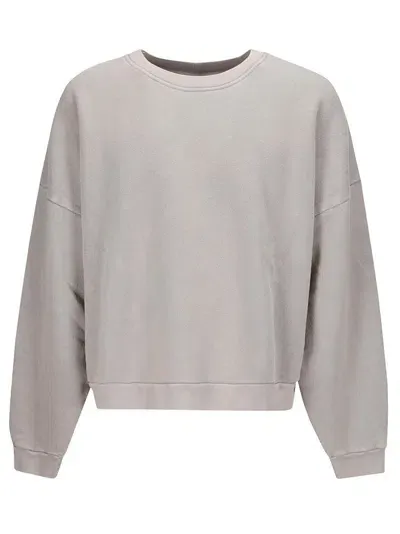 Acne Studios Logo Patch Crewneck Sweatshirt In White