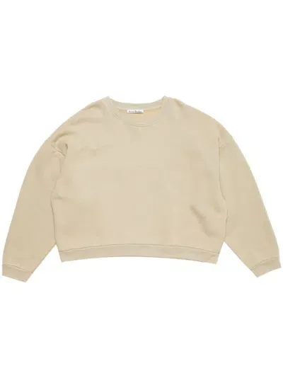 Acne Studios Logo-patch Jersey Sweatshirt In 中性色