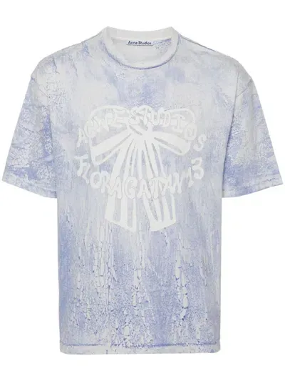 Acne Studios Plaster-print T-shirt In Blue