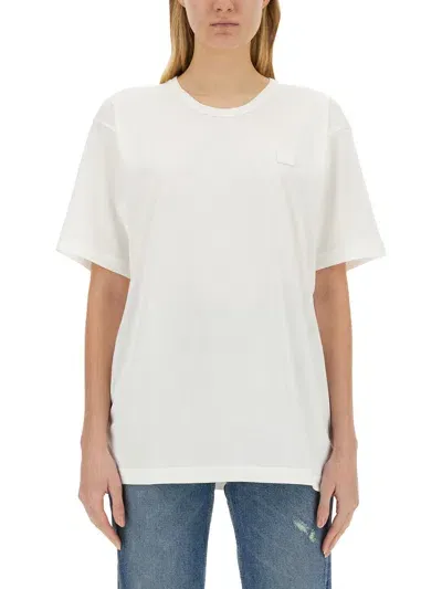 Acne Studios T-shirt "face" In White