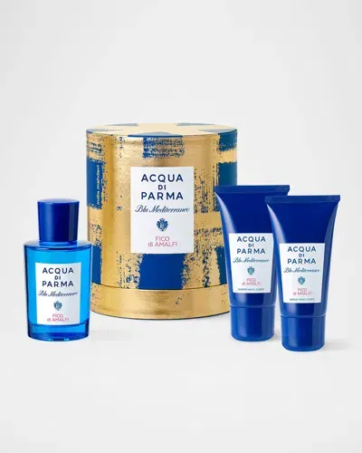 Acqua Di Parma Holiday Blue Mediterraneo Fico De Amalfi Gift Set In White