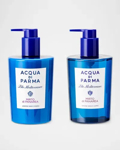 Acqua Di Parma Holiday Blue Mediterraneo Mirto Di Panarea Body Gift Set In White