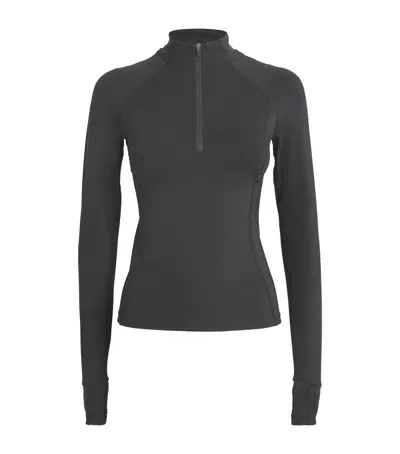 Adanola Ultimate Quarter-zip Top In Black