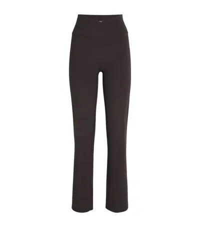 Adanola Ultimate Wrap Over Yoga Trousers In Brown