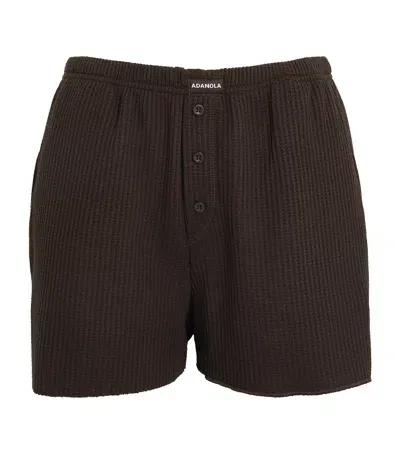 Adanola Waffle Shorts In Brown