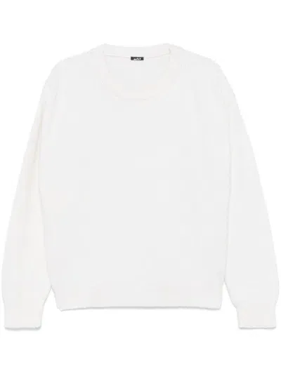 Add Crew-neck Sweater In White