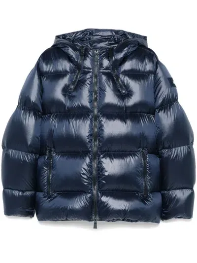 Add Hooded Puffer Jacket In Blau