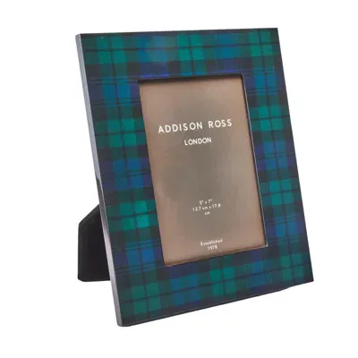 Addison Ross Ltd Uk Black Watch Tartan Frame In Blue