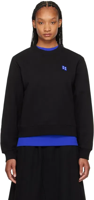 Ader Error Black Crewneck Sweatshirt In Noir