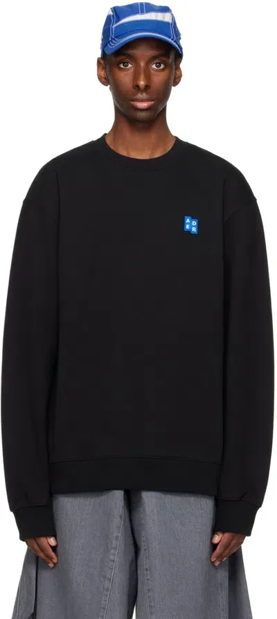 Ader Error Black Crewneck Sweatshirt