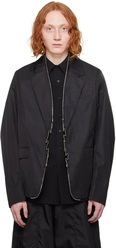 Ader Error Black Elva Blazer In Noir