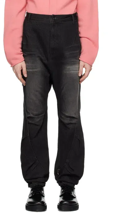 Ader Error Black Faded Jeans In Noir