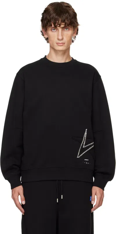 Ader Error Black Stad Product. 42 Sweatshirt In Noir