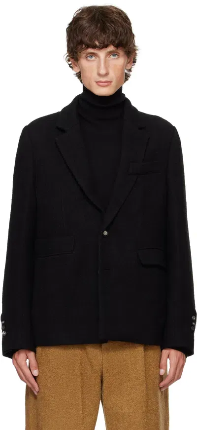 Ader Error Black Tucked Blazer In Noir