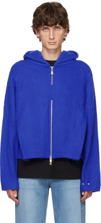 Ader Error Blue Hooded Jacket