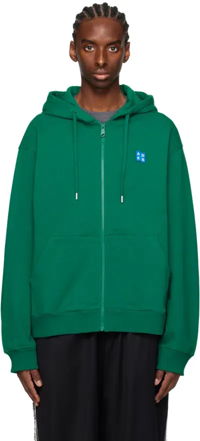 Ader Error Green Zip Hoodie