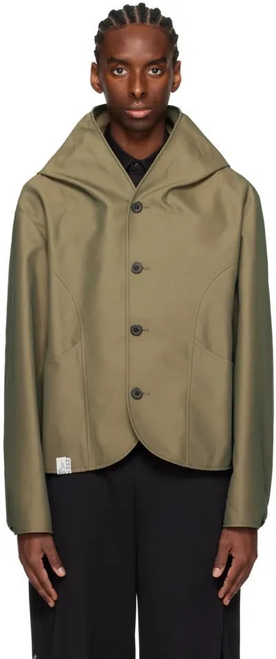 Ader Error Khaki Collarless Jacket