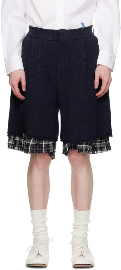 Ader Error Navy Varto Shorts In Black