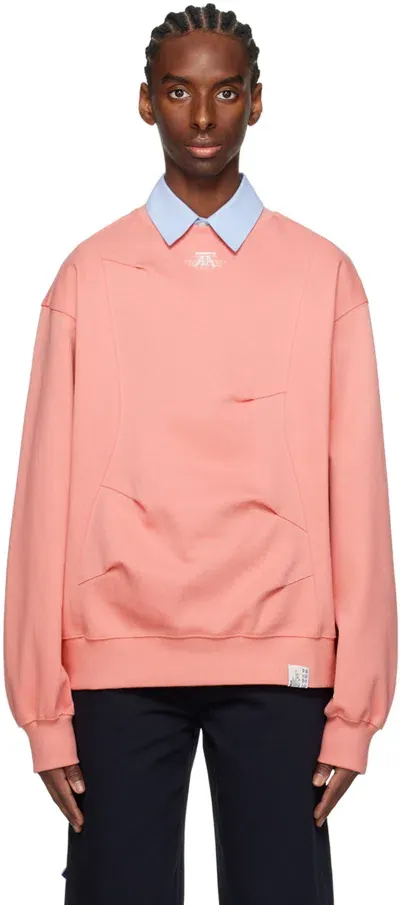 Ader Error Pink Embroidered Sweatshirt