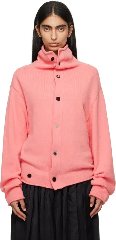 Ader Error Pink Mohair Cardigan