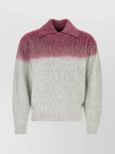 Ader Error Two-tone Stretch Acrylic Blend Sweater In Multicoloured